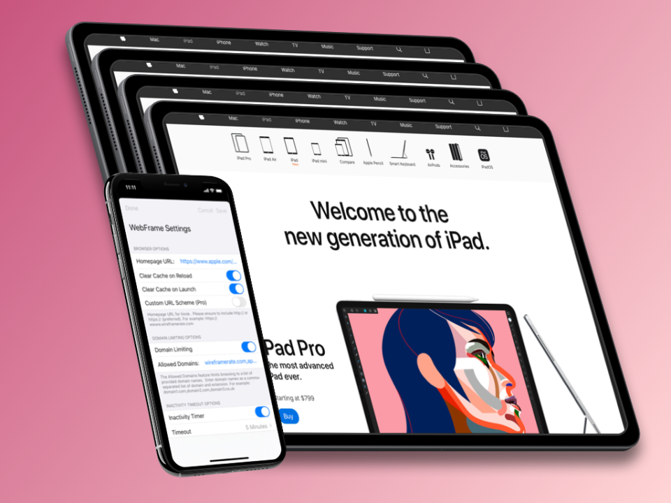 screenshot of WebFrame Kiosk
